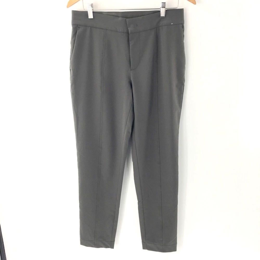 Mondetta Women Pants Elastic Waist High Rise Tailored Comfort Green Sz 6